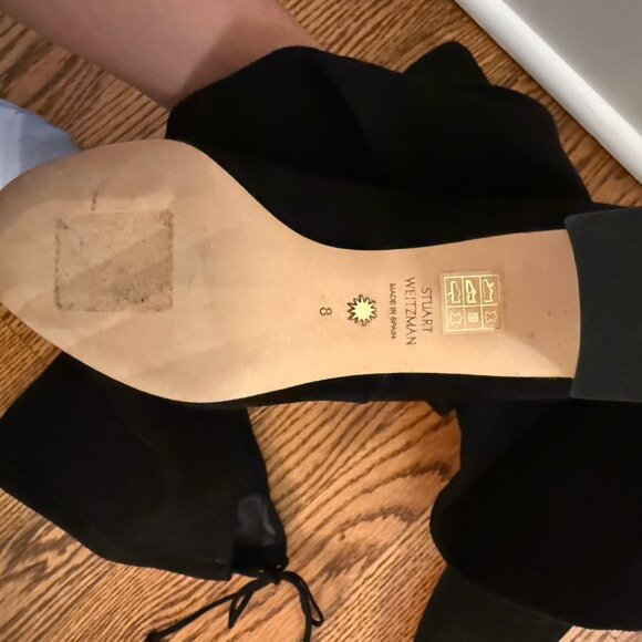 Stuart Weitzman Black Suede Over-the-Knee Boots – Size 8 (Excellent Condition) - Picture 4 of 5